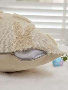 复活节兔子毛绒抱枕套，兔子装饰抱枕套。适用于装饰客厅、沙发、卧室等场所。也适合日常使用、派对、节日和聚会。 - 米色 - 查看 5