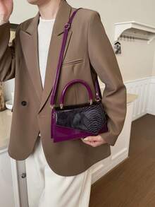 Casual Minimalist Small Square Bag, Fashionable Women's Shoulder Bag, New Stylish Crossbody Bag - Multicolor - View 3