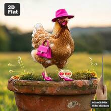 Realistic Rooster Garden Statue - Durable Acrylic Material, Suitable For Outdoor Yard, Park And Lawn Decor | Great Thanksgiving Gift | Available In Single Or Double Pack - Multicolor - View 12