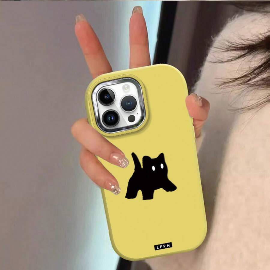 Phone Case Compatible With Apple 16 Pro Max 14 Plus Shockproof 15 With Large Hole 13 Matte 12 - 黃色 - 查看 1