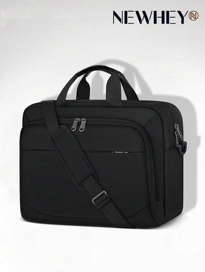 NEWHEY 男士15.6英寸/17.3英寸笔记本电脑包，大容量三合一商务公文包，可装A4纸张，防震，适合商务、旅行、工作、学习、春季等场合。