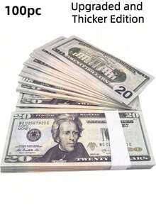 300pc Props Coins, Realistic $20 Replica, Suitable For Movie Video Shooting, Board Games, Magic, Birthday Wedding Party Decoration Atmosphere, Party Game Event Props, Ideal Gift For Halloween, Christmas, Thanksgiving Holidays - 彩色 - 查看 10