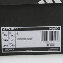 Adidas Women's VL COURT 3.0 Casual Sports Shoes, Low-Top IH6600 - Black and White - View 7