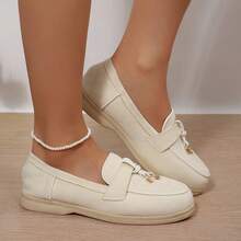 Women's Loafers – Slip-On Shoes With Metal Detail For Work, Casual & Everyday Wear - 米色 - 查看 4