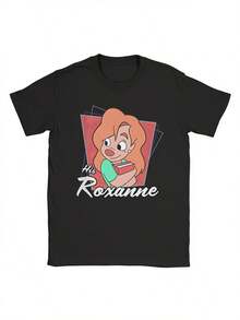 A GoofyS Movie Powerline Stand Out '95 T-Shirts For Men Cartoon Casual 100 Cotton Tees Short Sleeve T Shirts Gift Merchandise - Negro - Ver 1