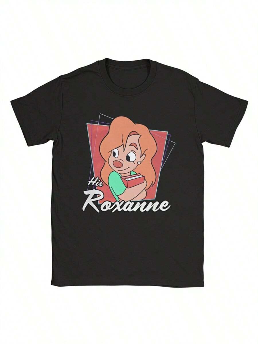 A GoofyS Movie Powerline Stand Out '95 T-Shirts For Men Cartoon Casual 100 Cotton Tees Short Sleeve T Shirts Gift Merchandise - Negro - Ver 1