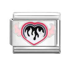 1件套模块化串珠手链DIY套装，饰有花朵、海洋、眼睛、月亮、心形元素，适合作为派对礼物/送给朋友/情侣的礼物，适用于圣诞节、新年、万圣节、情人节，设计精美，不锈钢材质。