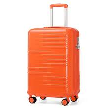 Hard Shell Suitcase PC ABS With TSA Lock Lightweight Spinner Luggage 20 Inch Cabin Bag 24 28 Inch Check In Trolley Case Or 3 Piece Set For Travel - Orange - View 15