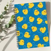 1pc A5 Cute Little Yellow Duck Spiral Notebook - Light Color Cover With Duck Pattern, Durable Spiral Binding, Portable Diary, Suitable For School, University, Office, Travel, High Quality Paper Notebook For Students And Professionals, Fashionable Gift Idea - Cute Little Yellow Duck - View 6