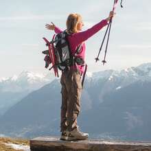 Women Oxford Hiking Boots Color-Bock Waterproof Outdoor Lightweight Trekking Climbing Hiking Ankle Boots For Four Seasons - 卡其色 - 查看 5