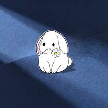 1 Peça Broche de Coelho Fofo, Broche Decorativo de Lapela para Roupas, Mochila, Lenço, Chapéu, Broche de Esmalte, Presente Ideal para Páscoa, Volta às Aulas - Multicolorido - Visão 5