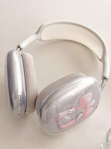 1 Pair Bowknot Rabbit TPU Bluetooth Earphone Protective Case With Cute Cartoon Star Pattern, Compatible With Airpodsmax/Airpodsmax 2 Over-Ear Headphones, Minimalist Creative Cover (Earphones Not Included) - Clear - View 9