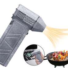 Ventilador turbo mejorado de segunda generación, soplador de polvo industrial, ventilador turbo de alta potencia, gris. - Plateado - Ver 3