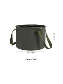 1 Piece 10L/20L Foldable Bucket, Portable For Travel, Camping, Hiking, Storage, Large Capacity Outdoor Fishing Activities, Cleaning Bucket, Foldable Bucket For Household Use, Portable Plastic Water Bucket With Handle - Green - View 11