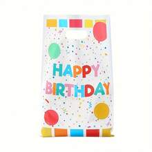 10 Pieces, Birthday Theme Gift Bags, Colorful Dot Pattern Handbags, Happy Birthday Handheld Bags, Birthday Party Decorations, Birthday Party Supplies, Baby Shower Party Decoration Gift Packaging Bags Valentine's Day Gift - 彩色 - 查看 7