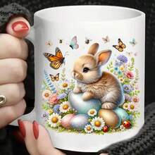 12pcs Easter Bunny With Egg UV DTF Mug Decal - High Adhesion, High Quality PVC Stickers For DIY Mugs And 3D Crystal Clear Labels - Multicolor - View 8