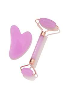 1pc/Set Heart-Shaped Dual Head Roller Massage Set For Eyes And Face, Facial Massage Beauty Tool - Multicolor - View 3