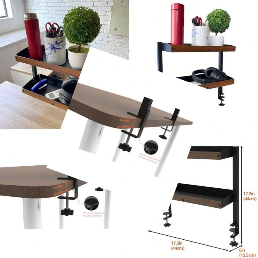 Roller Computer Table - Burlywood - Görünüm 1