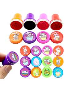 20pcs Easter Eggs For Egg Hunt Game Basket Fillers, Easter Egg Birthday Party Easter Stamps, Children's Party Rewards, Classroom Rewards - Multicolor - View 5
