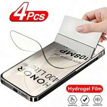 ZMZE 4pcs High Definition Full Coverage Hydrogel Screen Protector Film Compatible With Honor 400/200 Pro/Lite/X9D/X9b/X9c/X7c/X7d/X6C/X8b/Magic8/7 Pro/Lite/500/500 Pro, Anti-Fingerprint Bubble-Free Soft Scratch-Resistant Non-Glass Protective Layer - 4PCS - View 15