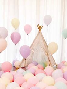 20pcs Mixed Color Latex Balloons, Decorative Balloons For Party, Birthday, Wedding, Valentine's Day, Thanksgiving, Mother's Day, Halloween, Christmas, New Year, Back To School, Graduation, Home Decor, Balloon Arrangement, Balloon Party, Photography Props, Photo Backdrop, Still Life Decoration - Multicolor - View 2