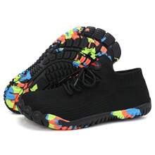 女士速干鞋、户外游泳鞋、涉水鞋、透气防滑溯溪鞋、夏季钓鱼鞋、步行鞋、织物鞋面，透气轻便 - 黑色 - 查看 5