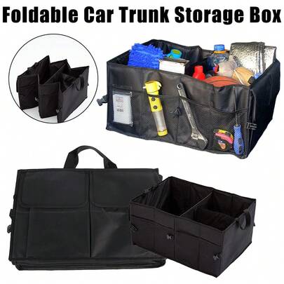 Car Trunk Organize For Auto Trucks SUV Trunk Box Super Collapsible Car Storage Box Cargo Storage Tool