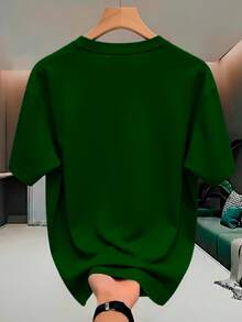 Skull Skeleton Streetwear T-Shirt, 100% Cotton, Men's And Women's Unisex Premium Shirt - 綠色 - 查看 2