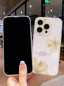 花卉图案防摔透明极简保护手机壳，兼容 17/17 Pro、16/15 XR/7/8、16 Pro Max、13/14 系列、Galaxy、Redmi 10/9/Note 系列 - 彩色 - 查看 5