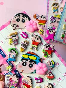 1pc Cute Crayon Shin-Chan Cat Paw Sticker, Suitable For Luggage, Cups, Paper, Phones, Gifts, Notebooks, Diaries, Decorations. Home Decor, Decorations, Party Decorations, Birthday Gifts, Various Holiday Gifts, Fashion. Fashion Items. Luxury. Sewing. DIY. - Multicolor - View 6