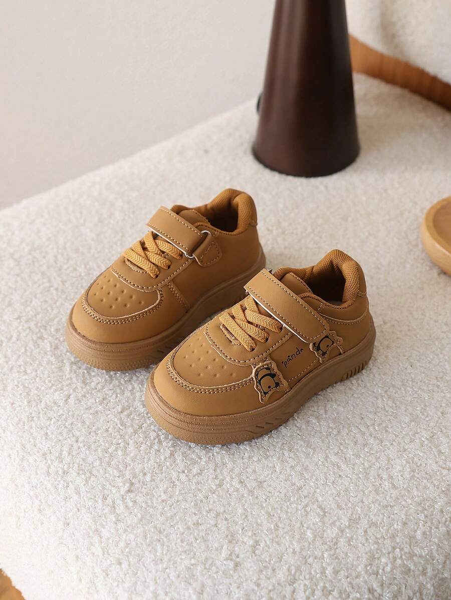 1双儿童/幼儿软底鞋，男童/女童运动跑步鞋 - 棕色 - 查看 1