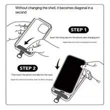 1pc Pearl Metal Leather Phone Lanyard Strap, Crossbody Bag Hanging Chain, Sturdy Wholesale - Multicolor - View 12