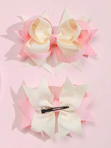 2Pcs 5 Inch Girl Hair Bow Fashionable Teenagers Hair Bows With Clips For Festivals Party - Multicolor - View 10