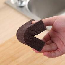 1/5/10/20pcs Set, Scouring Pad, Steel Wire Brush, Pot Cleaning Descaling Sponge, Pot Brush, Rust Removing Sponge, Dishwashing Sponge Block, Anti-Fouling Scouring Pad, Cleaning Cloth, Heavy Duty Decontamination, Rust Removing Pot Brush Kitchen Cleaning Cloth Abrasive Sponge - Brown - View 10