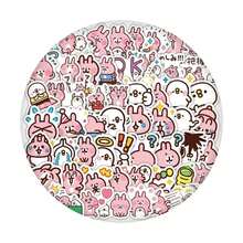 120pcs Cute Pink Rabbit Cartoon Stickers, Waterproof Stickers For DIY Scrapbooking, Phone Case, Water Bottle, Skateboard, Guitar, Gifts - Multicolor - View 1