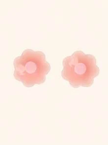 2/6/10pcs Reusable Lift Up Backless Bra Petals, Seamless Invisible Self-Adhesive Nipple Covers, Non-Slip Discreet, Suitable For Various Occasions - Baby Pink - View 16