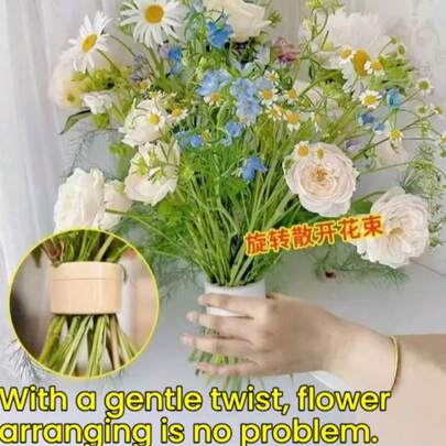 1pc/3pcs Reusable Flower Stem Holder Spiral Floral Stem Holder Silicone Flower Arranger