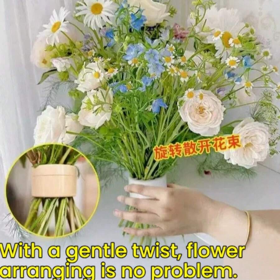 1pc/3pcs Reusable Flower Stem Holder Spiral Floral Stem Holder Silicone Flower Arranger - Multicolor - View 1
