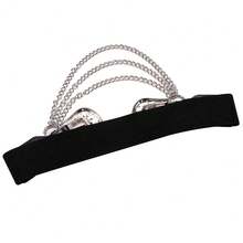 Barry.Wang Rhinestone Belts For Women Silver Gold Bling Belt Diamond Crystal Studded For Jeans Dress Bridal Christmas - B-銀色雙扣 - 查看 10