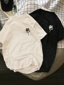 Kit Of 2 Men's Pink T-Shirts, 100% Cotton, Premium Shirt, Round Neck, Shoulder-To-Shoulder Reinforcement, New Release, Basic Premium Cotton, Casual Streetwear, Spring/Summer - Màu be - Xem 2