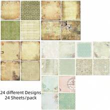 Bộ giấy thủ công Garden Ivy 24 tờ - Họa tiết hoa và chấm bi, giấy nền trang trí cho sổ lưu niệm, làm thiệp và các dự án nghệ thuật giấy, tông màu tím và xanh lá cây, vật liệu cần thiết để làm thiệp | Giấy chấm bi | Chất liệu cao cấp, vật liệu thủ công giấy - Nhiều màu - Xem 15