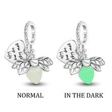 1颗闪亮萤火虫吊坠珠，适合制作手链，精美礼品，女士珠宝制作吊坠，精致配饰 - 款式20 - 查看 3
