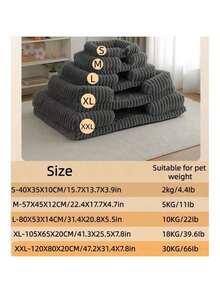 PETSIN New Soft & Comfortable High Resilience Foam Pet Bed Mat, Suitable For Indoor Use In Winter, Anti-Slip, Removable & Machine Washable Dog/Cat Bed - Multicolor - View 5