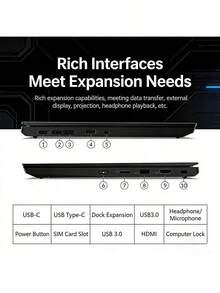 Lenovo Portátil usado, L13 i5-10210, 8 GB de RAM, 256 GB SSD, pantalla FHD de 13,3 pulgadas, procesador de ocho núcleos y ocho hilos, batería de 14 horas de duración, portátil empresarial delgado y liviano para trabajo de oficina, programación y estudiantes, color negro. - Negro - Ver 3