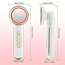 便携式按摩器，具备加热、红光疗法和微电流功能，可按摩腹部、腰部、手臂、腿部、臀部和背部，家用手持无线按摩器，5种可调节模式