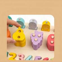 Classical Wooden Fishing Game For Kids Improve Concentration Skills Toy Cartoon Design Five-In-One Kids Board Game Puzzle Set - Multicolor - View 10