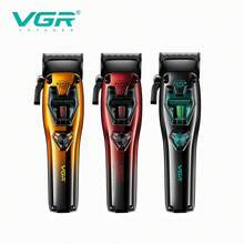 ماكينة حلاقة كهربائية احترافية VGR بسرعة 11000 دورة في الدقيقة، مشذب شعر كهربائي لاسلكي لاستخدام الحلاقين، مقص كهربائي معدني قابل للتعديل، هدية للرجال V-668 - متعدد الألوان - مشاهدة 10