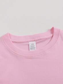 Girls' Disney Ariel Short Sleeve Graphic T-Shirt - Disney Vacation Disney Princess Gift, Disney Girls Trip, Princess Tee, Spring/Summer Pure Cotton T-Shirts Are Suitable For Teenage Girls' Clothing, Birthday Gifts, Summer Children's Girls' Clothing, Casual Daily Teenage Student Clothing, Suitable For Returning To School, Amusement Park Play, And Daily Wear - Hồng - Xem 6
