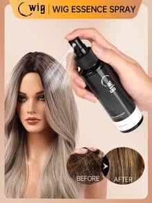 免洗假发护理喷雾 - 轻松抚平毛躁，修复受损假发。清爽滋养配方，修复并抚平干燥或打结的假发。不油腻配方，令假发柔软亮泽，延长假发使用寿命。适用于合成纤维和真人发假发。
