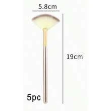 1/3/5/9pcs Soft Fan-Shaped Face Mask Brushes, Suitable For Exfoliating Masks, Acid Masks, Mud Masks, Etc.